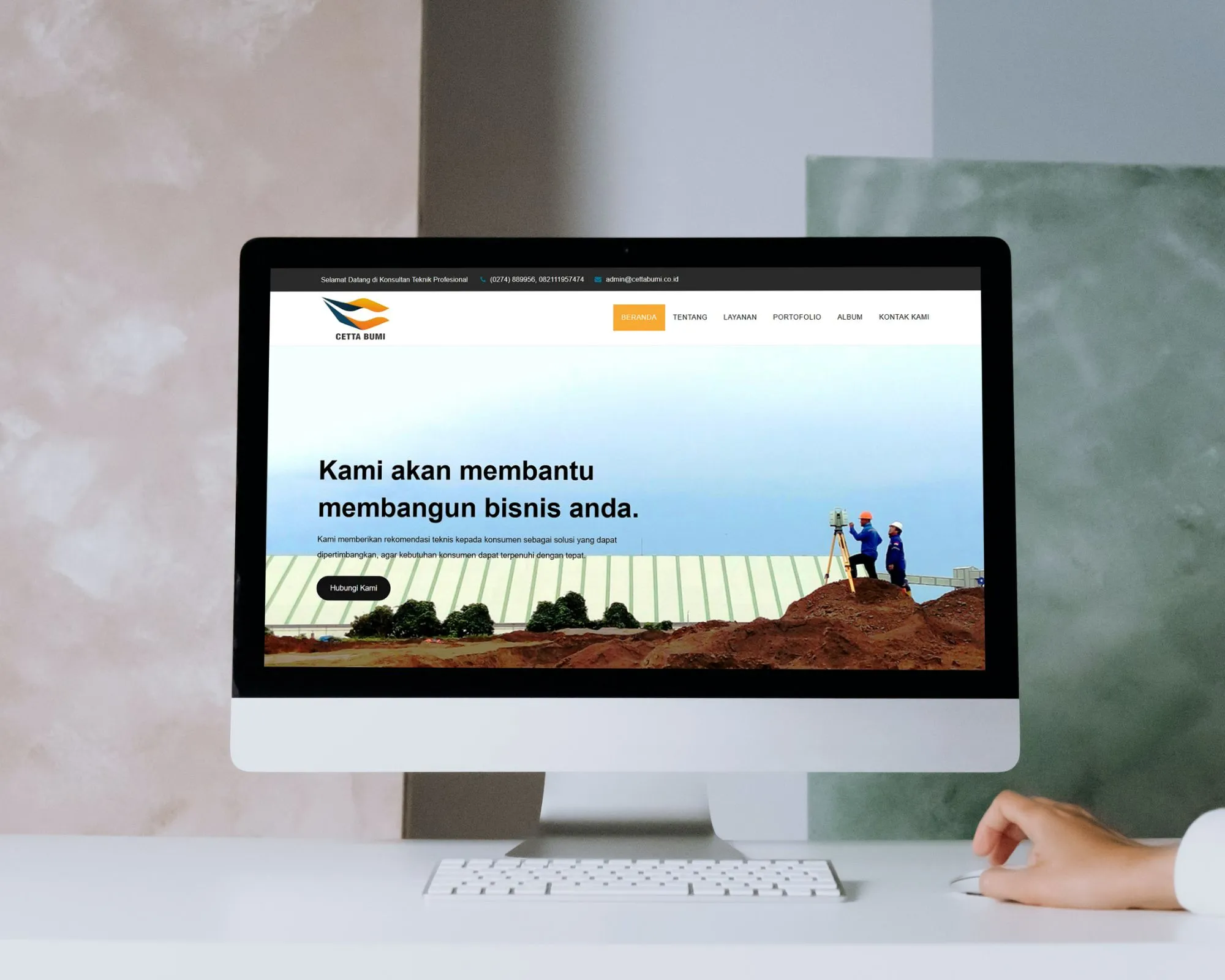Corporate Website and Email Setup for PT Cetta Bumi screenshot 1