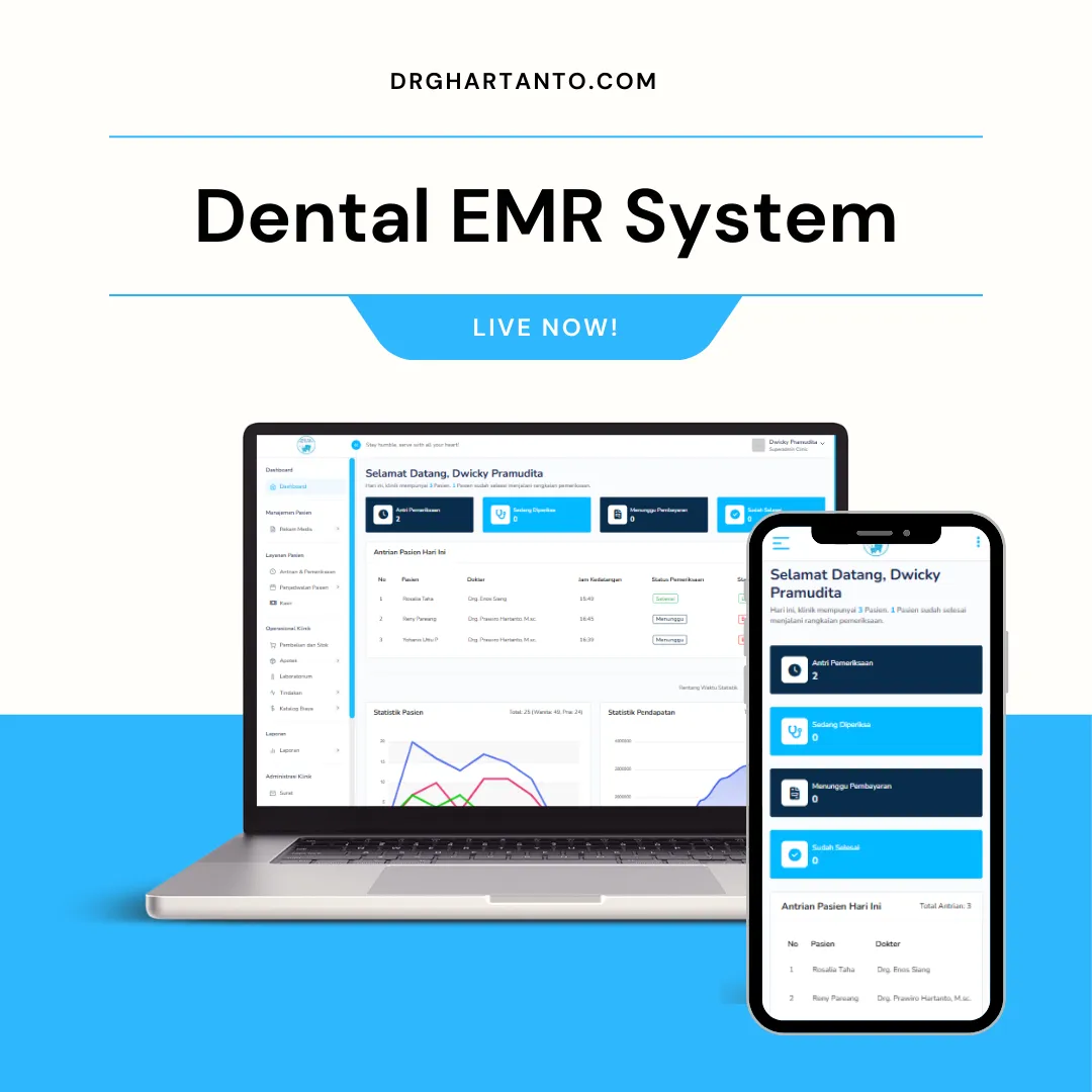 Integrated Dental EMR System for Klinik Gigi Drg Hartanto screenshot 1